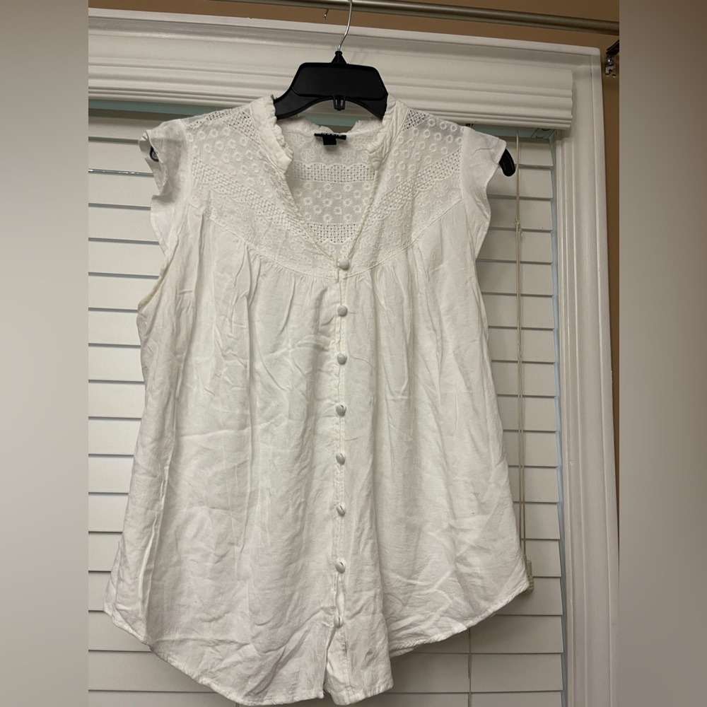 Torrid White Cotton Tank Top